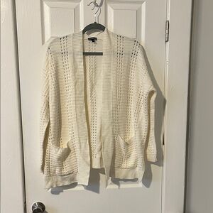 Express Cream Open-Knit Cardigan